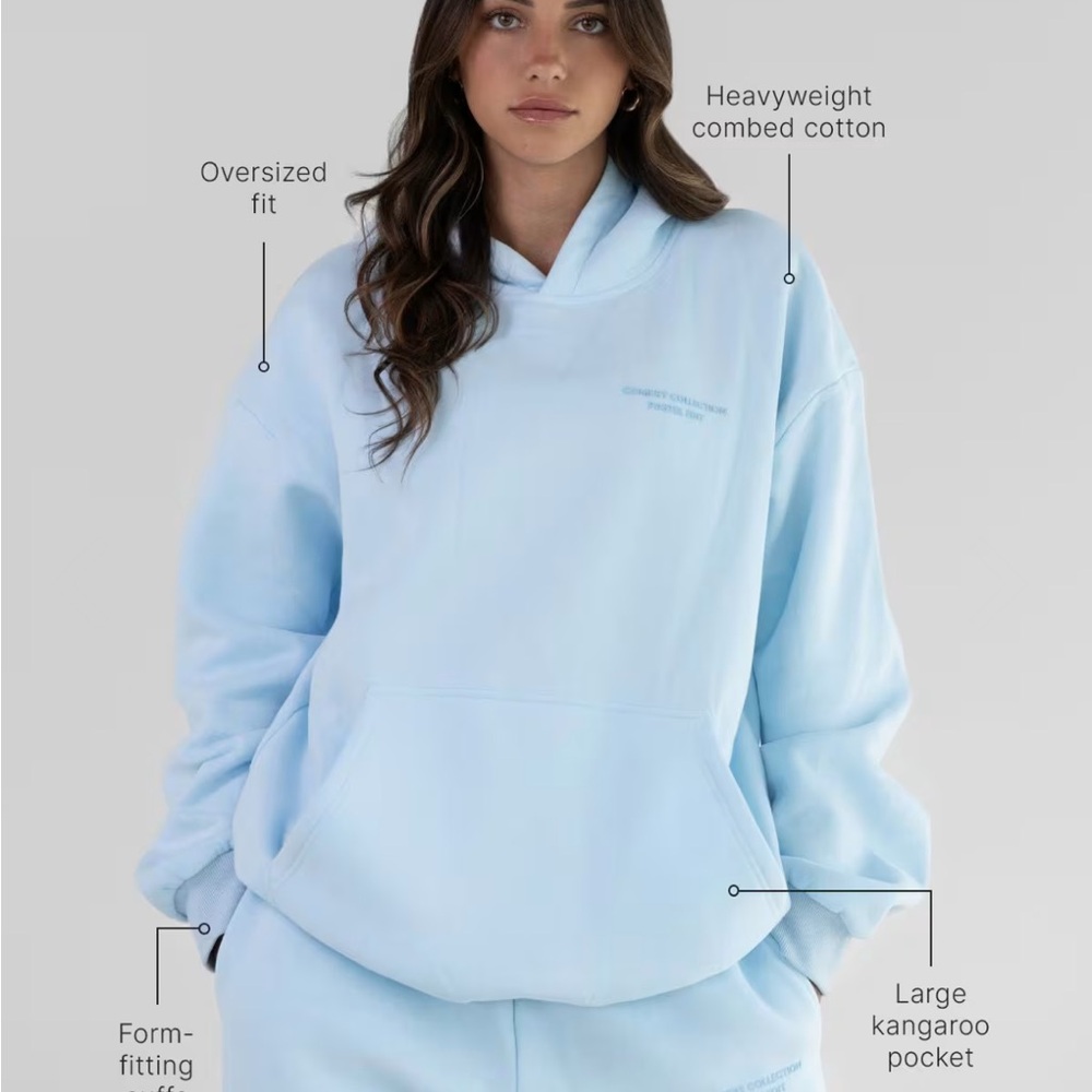 COMFRT Pastel Hoodie in limited-edition baby blue | NWOT